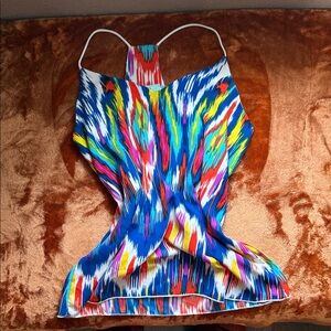 Karlie Red and Blue Patterned Top